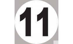 numéro 11 - 15x15cm - Sticker/autocollant