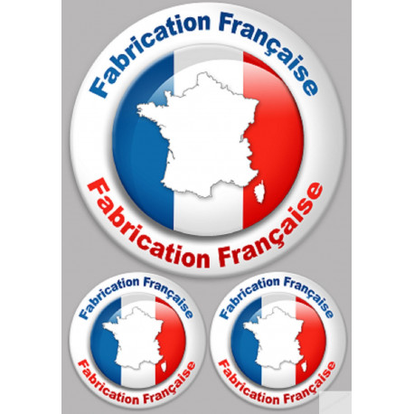 Fabrication Française (1 fois 20cm + 2 fois 10cm) - Sticker/autocollant