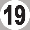 numéro 19 - 5x5cm - Sticker/autocollant