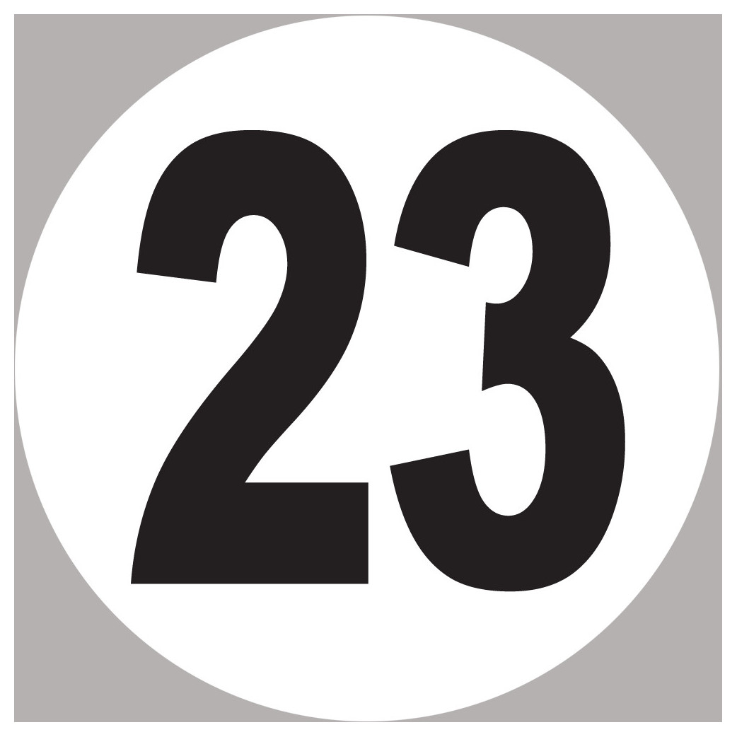 numéro 23 - 5x5cm - Sticker/autocollant