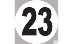 numéro 23 - 5x5cm - Sticker/autocollant