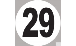 numéro 29 - 20x20cm - Sticker/autocollant