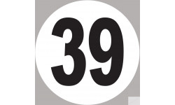 numéro 39 - 5x5cm - Sticker/autocollant