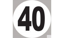 numéro 40 - 5x5cm - Sticker/autocollant