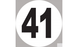 numéro 41 - 5x5cm - Sticker/autocollant