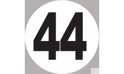 numéro 44 - 5x5cm - Sticker/autocollant