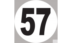 numéro 57 - 10x10cm - Sticker/autocollant