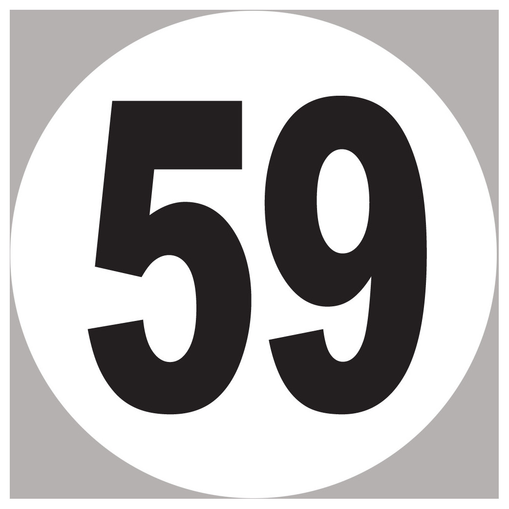 numéro 59 - 15x15cm - Sticker/autocollant