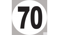 numéro 70 - 10x10cm - Sticker/autocollant