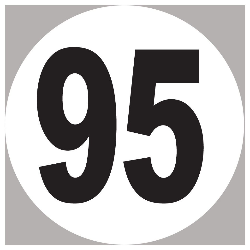 numéro 95 - 15x15cm - Sticker/autocollant