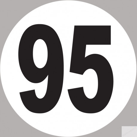 numéro 95 - 20x20cm - Sticker/autocollant