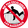 ne pas escalader les barrières - 20cm - Sticker/autocollant