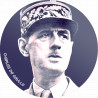 Charles de Gaulle (10x10cm) - Sticker/autocollant