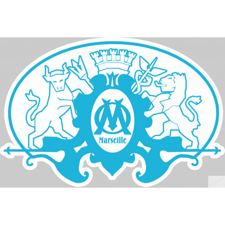 Blason Marseille - 29x19,2cm - Sticker/autocollant