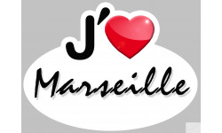 J'aime Marseille - 15x11cm - Sticker/autocollant