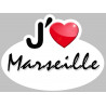 J'aime Marseille - 15x11cm - Sticker/autocollant