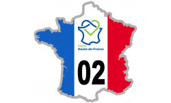 02 France Hauts-de-France - 15x15cm - Sticker/autocollant