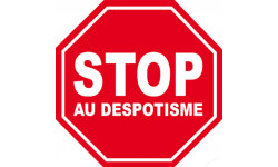 stop au despotisme - 20x20cm - Sticker/autocollant