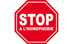 stop à l'homophobie - 20x20cm - Sticker/autocollant