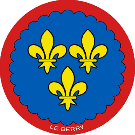 Blason du Berry - 15 cm - Sticker/autocollant