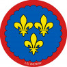 Blason du Berry - 15 cm - Sticker/autocollant