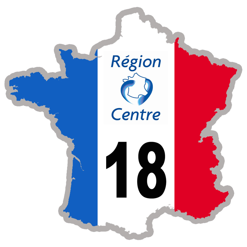 FRANCE 18 Région Centre - 5x5cm - Sticker/autocollant