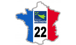 FRANCE 22 région Bretagne - 20x20cm - Sticker/autocollant