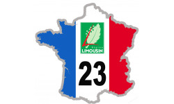 FRANCE 23 Limousin - 5x5cm - Sticker/autocollant