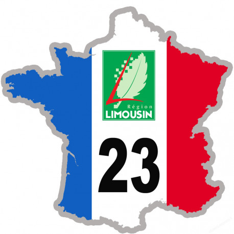 FRANCE 23 Limousin - 5x5cm - Sticker/autocollant