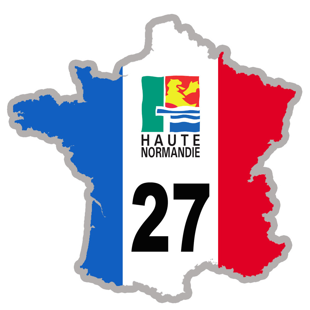 FRANCE 27 Haute Normandie - 5x5cm - Sticker/autocollant