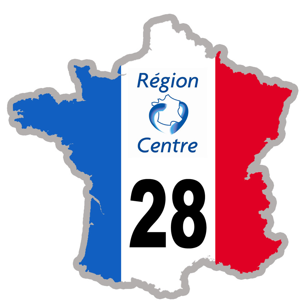 FRANCE 28 région Centre - 5x5cm - Sticker/autocollant