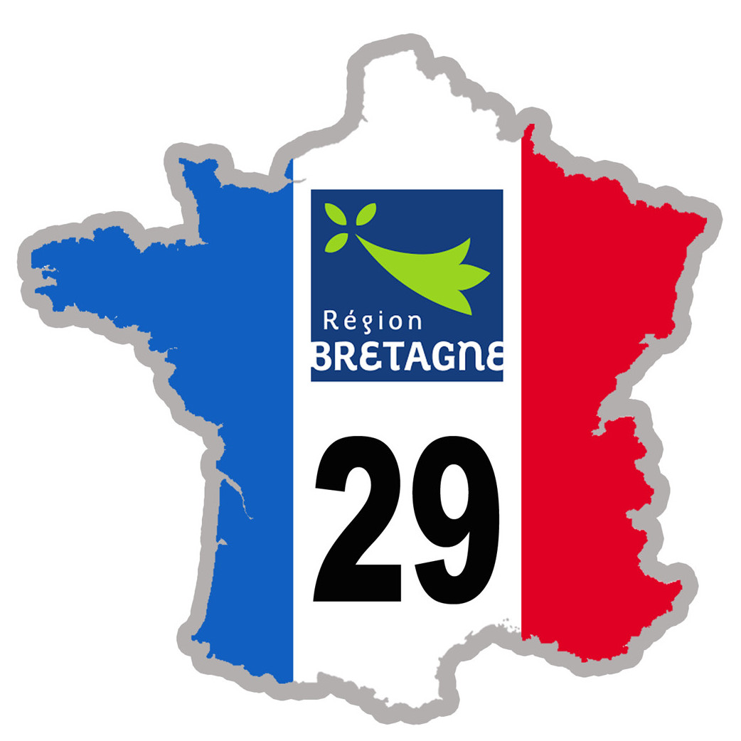 FRANCE 29 région Bretagne - 15x15cm - Sticker/autocollant