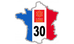 FRANCE 30 région Languedoc Roussillon - 20x20cm - Sticker/autocollant
