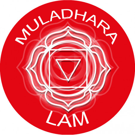 chakra LAM MULADHARA - 5cm - Sticker/autocollant