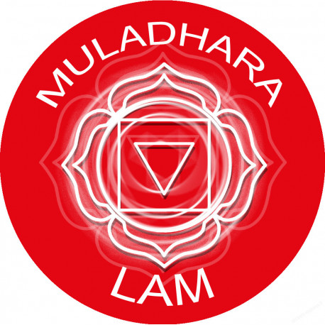 chakra LAM MULADHARA - 10cm - Sticker/autocollant