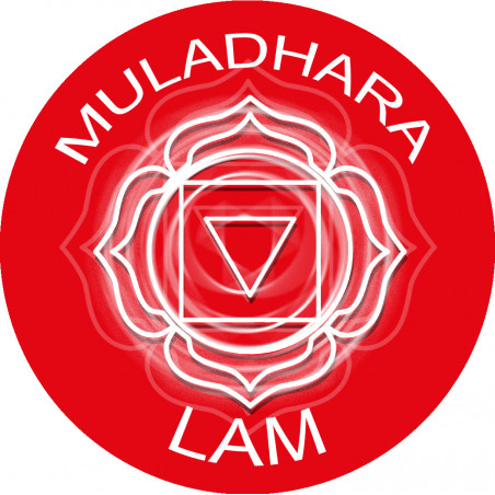 chakra LAM MULADHARA - 10cm - Sticker/autocollant