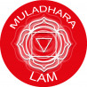 chakra LAM MULADHARA - 10cm - Sticker/autocollant