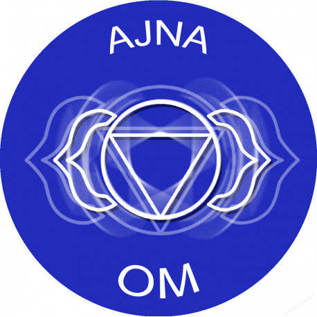 chakra OM AJNA - 5cm - Sticker/autocollant