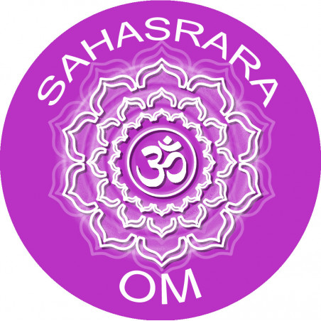 chakra OM SAHASRARA - 20cm - Sticker/autocollant