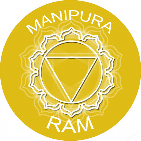 chakra RAM MANIPURA - 5cm - Sticker/autocollant