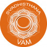 chakra VAM SVADHISTHANA - 15cm - Sticker/autocollant