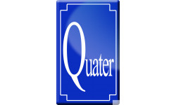 numéro de rue Quater - classique 10x6cm - Sticker/autocollant