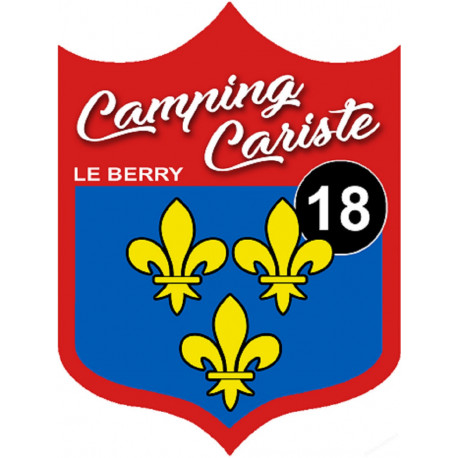 Camping cariste bu Berry 18 le Cher - 20x15cm - Sticker/autocollant