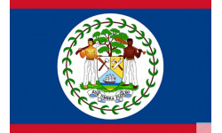 Drapeau Belize (19.5x13cm) - Sticker/autocollant