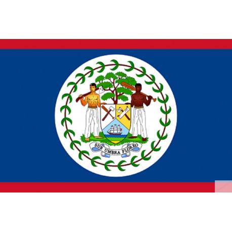 Drapeau Belize (19.5x13cm) - Sticker/autocollant