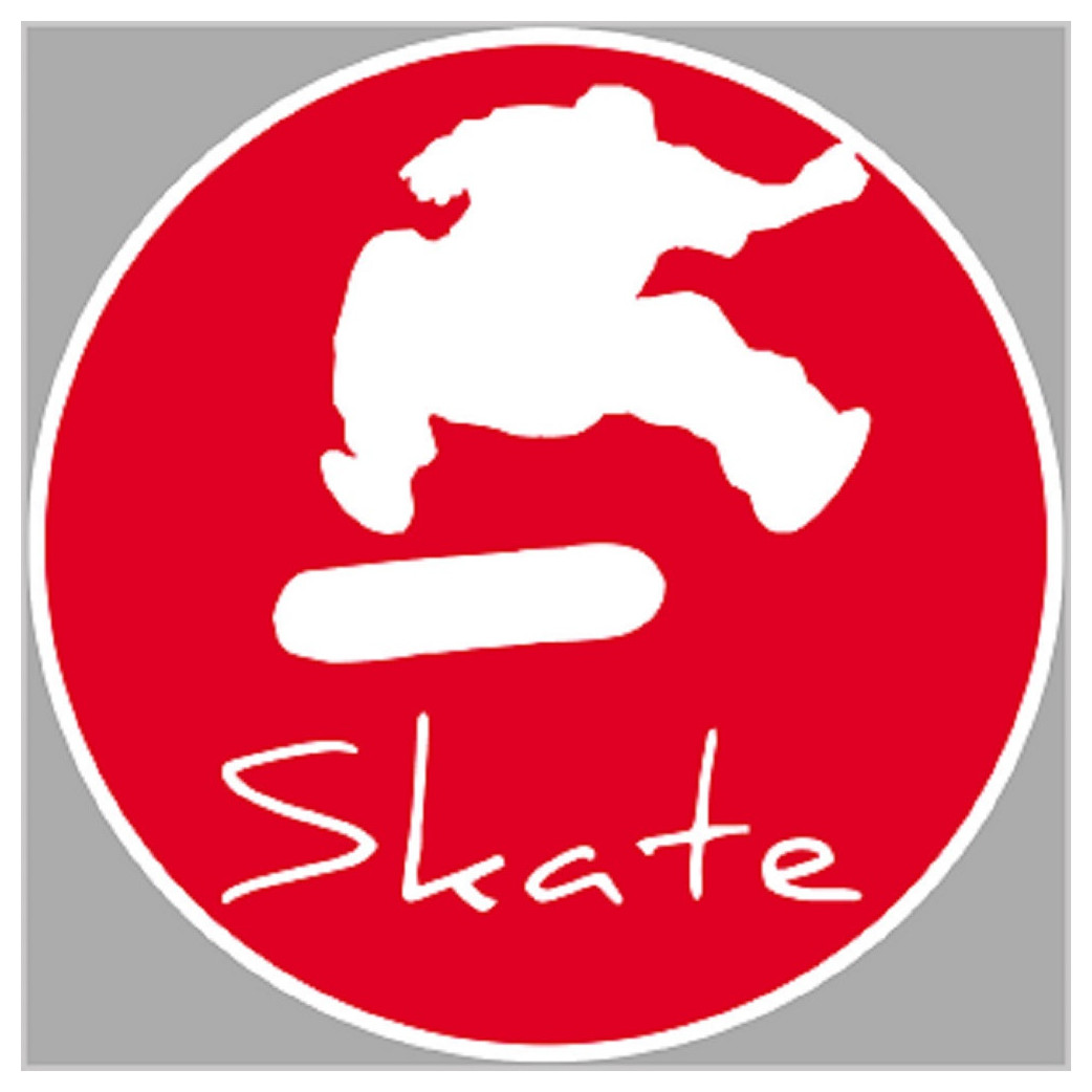 skate acrobatique - 10cm - Sticker/autocollant