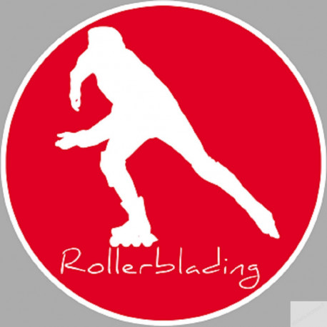 rollerblading - 10cm - Sticker/autocollant