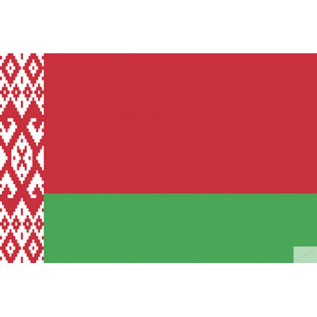 Drapeau Biélorussie (19.5x13cm) - Sticker/autocollant