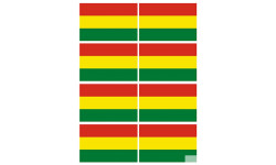 Drapeau Bolivie (8 fois 9.5x6.3cm) - Sticker/autocollant