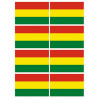 Drapeau Bolivie (8 fois 9.5x6.3cm) - Sticker/autocollant